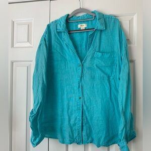 Anthropologie linen shirt, EUC, size xl